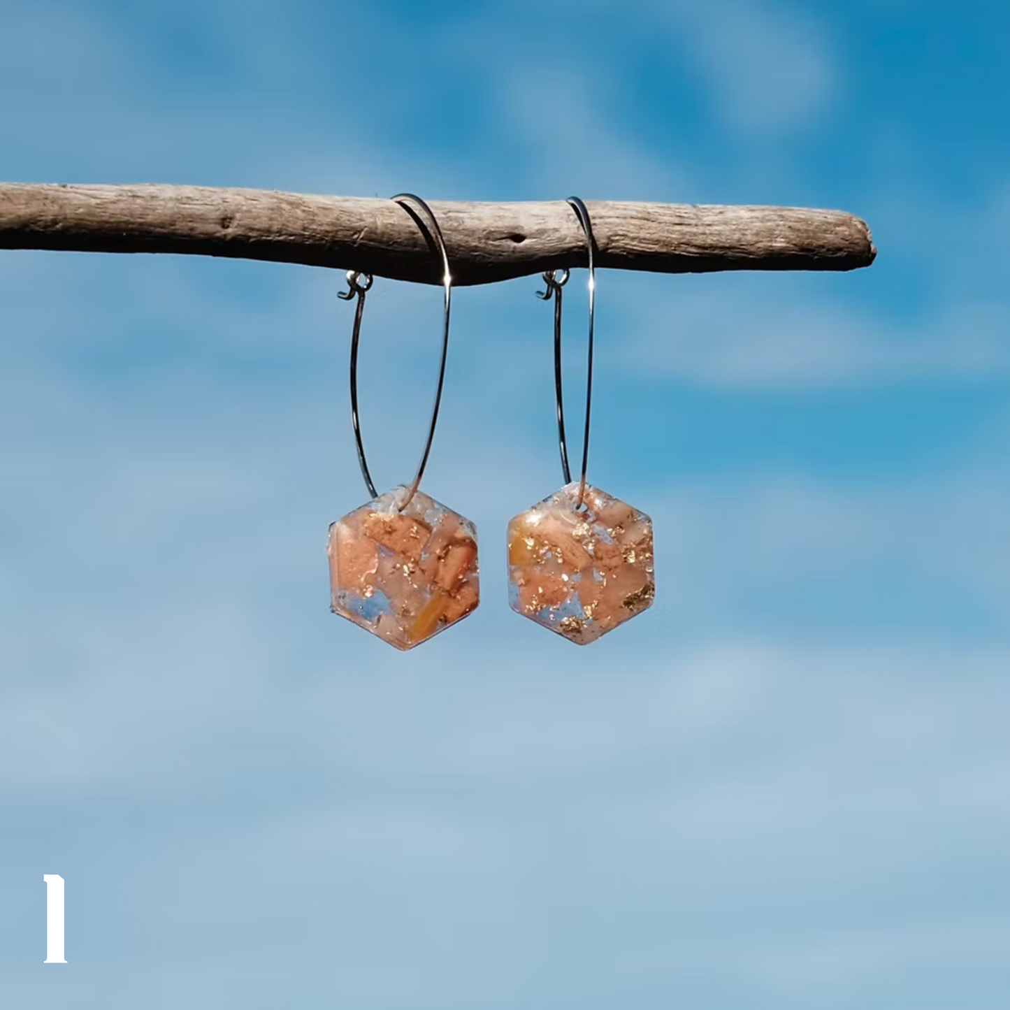 NEW Ocean Droplet Hex Hoops