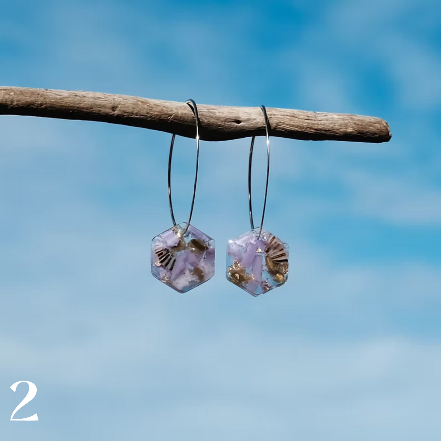 NEW Ocean Droplet Hex Hoops