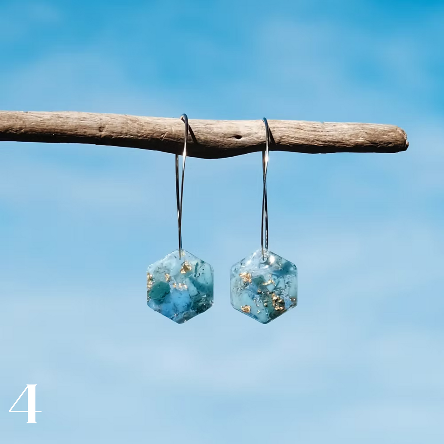 NEW Ocean Droplet Hex Hoops