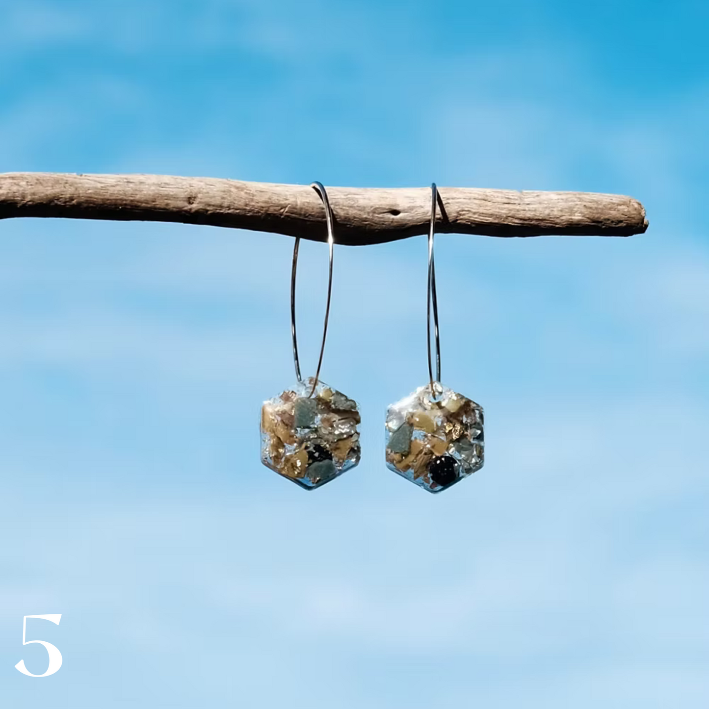 NEW Ocean Droplet Hex Hoops