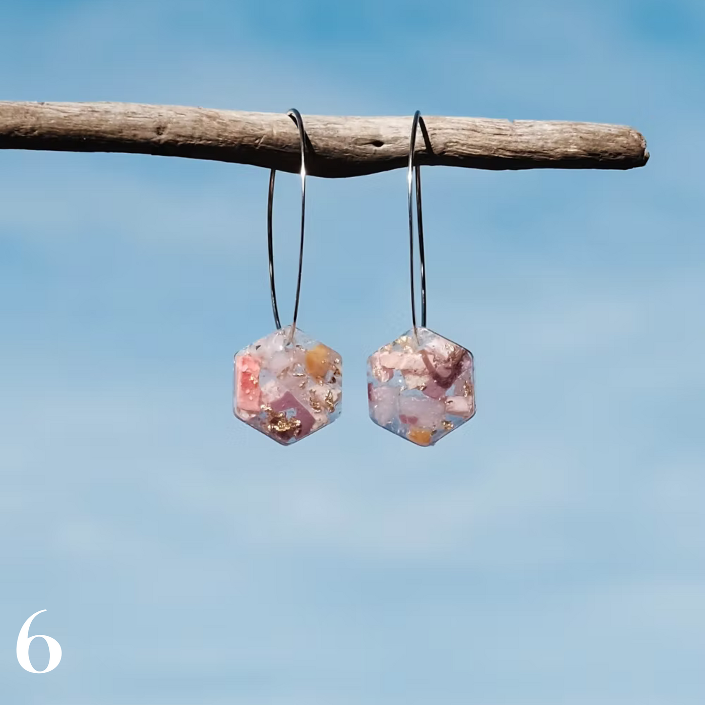 NEW Ocean Droplet Hex Hoops